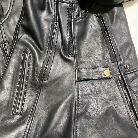 Harley-Davidson 100% Leather Miss Enthusiast H-D Triple Vent Racing-style Jacket - Picture 8 of 9